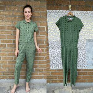 Oiselle Green Utility Jumpsuit | Gorpcore Aesthetic Ripstop Romper small